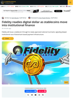 Fidelity to Launch Stablecoin Through National Trust Bank