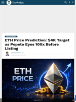ETH Price Prediction: $4K Target as Pepeto Eyes 100x Before Listing - TechBullion