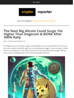 The Next Big Altcoin Could Surge 10x Higher Than Dogecoin & BONK After 300% Rally
