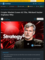 Crypto Market Loses $2 Tln, Michael Saylor Explains Why