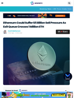 Ethereum Could Suffer $5 Billion Sell Pressure As Exit Queue Crosses 1 Million ETH