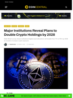 Major Institutions Reveal Plans to Double Crypto Holdings by 2028 - CoinCentral