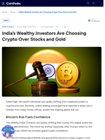 India's Wealthy Investors Are Choosing Crypto Over Stocks and Gold