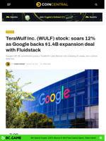 TeraWulf Inc. (WULF) stock: soars 12% as Google backs $1.4B expansion deal with Fluidstack