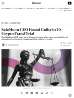 SafeMoon CEO Found Guilty in US Crypto Fraud Trial - Decrypt