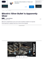 Bitcoin's 'Silver Bullet' Is Apparently Silver - U.Today