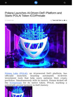Polana Launches AI-Driven DeFi Platform and Starts POLAI Token ICO/Presale - Visionary Financial