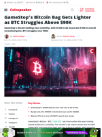 GameStop’s Bitcoin Bag Got Lighter