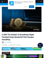 Is XRP The Solution To Everything? Ripple President Drops Bombshell That Changes Everything | Bitcoinist.com