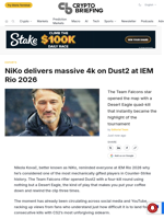 NiKo delivers massive 4k on Dust2 at IEM Rio 2026