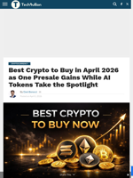 Best Crypto to Buy in April 2026 as One Presale Gains While AI Tokens Take the Spotlight - TechBullion