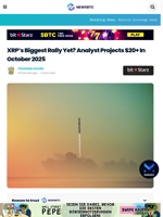 XRP’s Biggest Rally Yet? Analyst Projects $20+ in October 2025