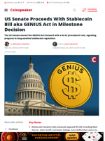 Senate Advances GENIUS Act Stablecoin Bill