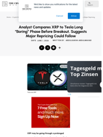 Analyst Compares XRP to Tesla Long “Boring” Phase Before Breakout, Suggests Major Repricing Could Follow