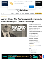 Aaron Klein: The Fed's payment system is stuck in the past | Macro Musings