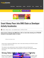 Smart Money Pours Into BNB Chain as Developer Activity Accelerates