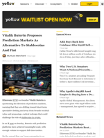 Vitalik Buterin Proposes Prediction Markets As Alternative To Stablecoins And Fiat | Yellow.com