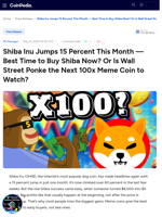 Shiba Inu Jumps 15 Percent This Month — Best Time to Buy Shiba Now? Or Is Wall Street Ponke the Next 100x Meme Coin to Watch?