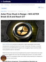 Aster Price Stuck in Range—Will ASTER Break $0.8 and Reach $1?