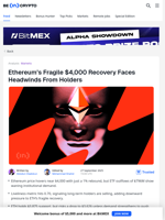 Ethereum Price Faces Selloff Risk – Major Drop Coming?
