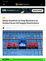 Baidu Expands AI Chip Business as Nvidia Faces US Supply Restrictions - CoinCentral