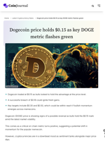Dogecoin price holds $0.15 as key DOGE metric flashes green - CoinJournal