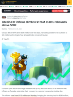 Bitcoin ETFs Gain $286M as BTC Rebounds Above $80K