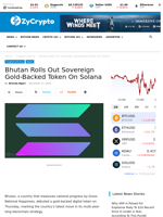 Bhutan Rolls Out Sovereign Gold-Backed Token On Solana ⋆ ZyCrypto