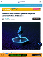 Ethereum Rally Stalls As Spot And Perpetual Volumes Flatten On Binance