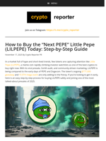 How to Buy the “Next PEPE” Little Pepe (LILPEPE) Today: Step-by-Step Guide