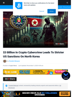 $3 Billion In Crypto Cybercrime Leads To Stricter US Sanctions On North Korea | Bitcoinist.com