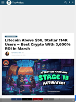 Litecoin Above $56, Stellar 114K Users – Best Crypto With 3,600% ROI in March - TechBullion