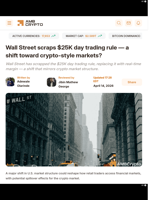 Wall Street scraps $25K day trading rule — a shift toward crypto-style markets? - AMBCrypto