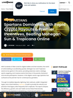 Spartans Dominates with Rapid Crypto Payouts & Premier Incentives, Beating Mohegan Sun & Tropicana Online | Live Bitcoin News
