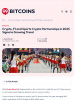 Crypto F1 and Crypto Sports Partnerships: Growing Trend in 2025