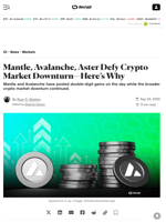 Mantle, Avalanche, Aster Defy Crypto Market Downturn—Here’s Why - Decrypt
