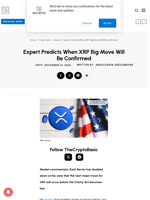 Expert Predicts When XRP Big Move Will Be Confirmed