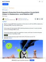 Ripple’s Circle Acquisition Bid Sparks XRP vs. USDC Debate