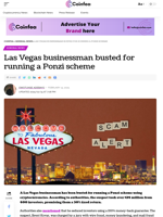 Las Vegas businessman busted for running a Ponzi scheme - Coinfea