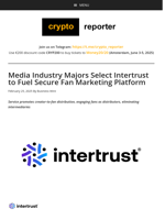 Media Industry Majors Select Intertrust to Fuel Secure Fan Marketing Platform