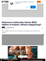 Ethereum Cofounder Moves $262 Million to Kraken, What's Happening?