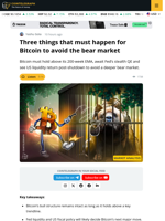 3 Things That Must Happen to Prevent the Bitcoin Bears From Gaining Control