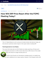How Will XRP Price React After the FOMC Meeting Today?