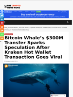 Bitcoin Whale’s $300M Transfer Sparks Speculation After Kraken Hot Wallet Transaction Goes Viral - The Crypto News Wire