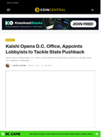 Kalshi Opens D.C. Office, Appoints Lobbyists to Tackle State Pushback - CoinCentral