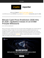 Qubetics, Bitcoin Cash Surge in 2025 Update: $17.7M Raised, BCH 2030 Forecast Ignites 298% ROI Talk