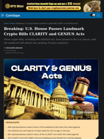 U.S. House Passes Landmark Crypto Bills CLARITY and GENIUS Act