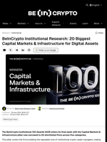 BeInCrypto Institutional Research: 20 Biggest Capital Markets &amp; Infrastructure for Digital Assets