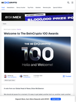 Welcome to The BeInCrypto 100 Awards - BeInCrypto