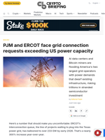 PJM and ERCOT face grid connection requests exceeding US power capacity